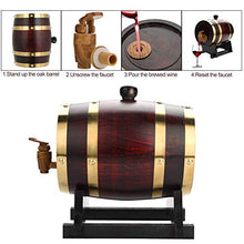 HWhome Botti da Vino Orizzontali in Rovere Whisky Barrel, Quercia Wine Barrel Wine Cabinet Wine Storage Bar Ristorante Bar Decorazione Built-in Lamina di Alluminio Pad Wedding Brandy Barrel Gift 5L