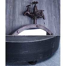 YRRA Autoportante Mobile Bagno con Lavabo, Mobile Lavabo Bagno con Rubinetto e Scarico Stile Industriale, 18,5"x 16,9" x 34,2",Bathroom Sink d