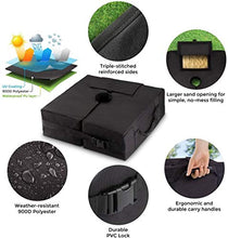 VSOO Sacco di sabbia resistente con doppia cucitura, tessuto Oxford 900D, resistente per ombrelloni, pesi delle gambe, tenda a baldacchino pop-up, borsa per piedi ponderata