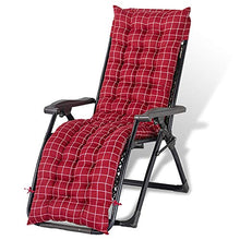 harupink Cuscini per Sdraio Giardino, Cuscino Poltrona Paradise con Manicotto con Sei Funi Fisse Morbido Buon Effetto Rimbalzo 100% Fibra Cotone Perlato Riempitivo per Giardini (Rossa, 48*170CM)
