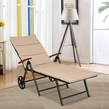 KJGHJ Sedia pieghevole per piscina all'aperto in alluminio rattan sedia reclinabile con ruote