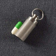 HEALLILY Portapillole Portachiavi Mini Portapillole in Titanio Portapillole Portatile Custodia per Medicinali per Borsa da Viaggio All'aperto per Interni