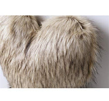 Finto Raccoon Pelliccia Cuore Cuscino Indietro Cuscino Coperchio Per Cuscini Da Gettare Cuscino Caso Home Decorativo Super Morbido Peluche