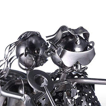Semplicità Elegante Opera Punk Doppia Moto Locomotiva Metallo Vino Portabottiglie Desktop Veranda Decorazione Domestica Bar Decorazioni Ristorante Argento Bello Ed Elegante, HJJ