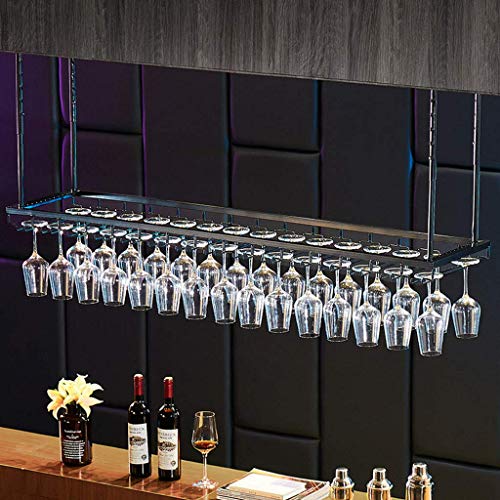 YZ-YUAN Supporto per Bicchiere di Vino da Appendere in Altezza Regolabile Durevole con portabicchieri Mensola Decorativa per soffitto Appendiabiti per Decorazioni in Stile Vintage