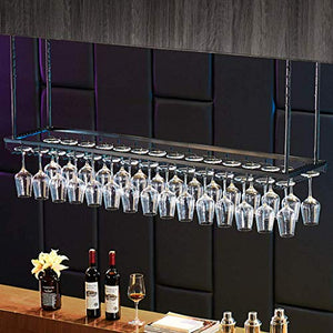 YZ-YUAN Supporto per Bicchiere di Vino da Appendere in Altezza Regolabile Durevole con portabicchieri Mensola Decorativa per soffitto Appendiabiti per Decorazioni in Stile Vintage