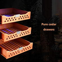 VIY Umidificatore per Sigari, Humidor, 12-18 °C, Touch Display Digitale, 38 Db, Illuminazione A LED, 70 L, 200-250 Sigari, Ripiani in Legno di Cedro, Nero,d'oro