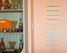 Scaffale Vini Dies White 116 cm in Metallo per 10 Bottiglie Supporto Bottiglie Scaffale a Parete Porta Bottiglie