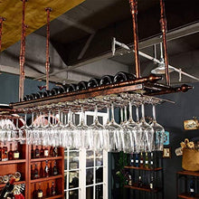 FYHH-JZHY Portabicchieri da Vino Rosso A Soffitto Portabicchieri da Appendere Portabicchieri Alto Regolabile in Altezza Portabottiglie Facile da Installare, Nero, 120Cm