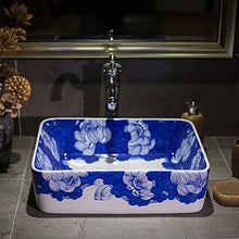 CERARCS Lavabo Lavabo de Mano Pura Pintura del lavabo del baño Lavabo de la encimera Cerámica en Forma contemporánea Tazón de Fuente formado Superior