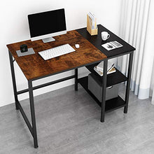 JOISCOPE Scrivania per Computer, Tavolo per Laptop, Scrittorio per Studio con Ripiani in Legno, Tavolo in Stile Industriale Realizzato in Legno e Metallo,100x60x75cm(Finitura della Quercia Vintage)