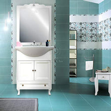 Arredo bagno in legno shabby chic per piccoli ambienti con lavabo 65 cm