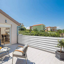 YZJL Balcone Recinzione privata Protezione Parasole a Strisce Anti-UV Traspirante HDPE Occhielli antiruggine Recinzioni decorativescherma Giardino