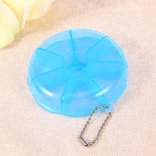 EXCEART Organizzatore Pillola Settimanale Contenitore per Pillole da 7 Giorni Scatola Organizzatore Medicina Rotonda Scatola Giornaliera Promemoria Pillola Viaggio (Blu)