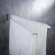 Beelee Portasciugamani da Muro in Ottone Cromato, Porta Asciugamani con 2 Braccio Oscillante per Bagno, BL1102