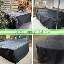 Copertura Mobili Giardino Impermeabile Telo Protettivo, Giardino Impermeabile Telo Protettivo per Tavolo,Anti Vento Sole Neve Tessuto Oxford Copertura per Tavolo da Esterno, Rettangolare