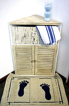 GeKi Trend Chabby Chic - Armadietto angolare piccolo in legno, 1 cassetto e porta lamellare, 63 cm, stile rustico, vintage, per bagno, camera da letto