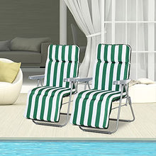 Outsunny 2 Sedie a Sdraio Prendisole on Braccioli Reclinabili da Giardino Acciaio e Poliestere 60 x 75 x 102 cm