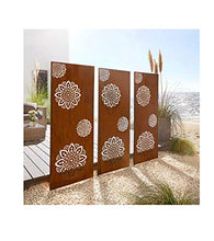 Pureday Oggetto Decorativo Protezione dalla visibilità Mandala - Ottica ruggine - Circa 150 cm di Altezza