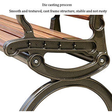 outdoor product Panchina da Giardino con Patio Esterno,Panca da Giardino con Schienale E Braccioli, Panca da Esterno con Seduta in Legno Massello Anticorrosivo E Struttura in Ghisa, per Veranda/Prato