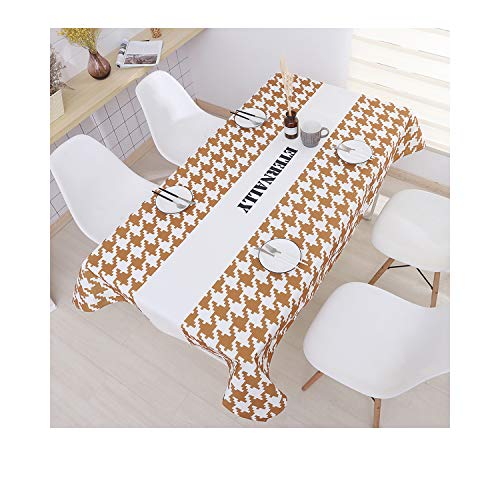 WDHXD Tovaglia geometrica rettangolare per tavolo da cucina e sala da pranzo, decorazione da tavolo (A,110 x 110 cm)
