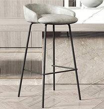 Sgabello Da Bar 29 Inch Cucina Colazione Sgabello, Bar Sgabello con Cuoio sedile imbottito Sedia da pranzo for la cucina |Pub |Caffetteria Patio Sgabello Alto Black Metal Leg Max.carico 400lb