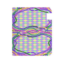 Mardi Gras - Perline a zig-zag per cassetta delle lettere colorate con motivo a rombo e lettere di grandi dimensioni, dimensioni 64,8 x 53,3 cm