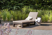Allibert Daytona SL Lettino Prendisole, Marrone/Tortora (Policotone Cushion), 195 x 65 x 22 cm