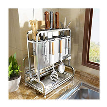 &ripiano di stoccaggio Ripiano da cucina, Scaffale multifunzione for uso domestico Tagliere in acciaio inossidabile Scaffale di finitura