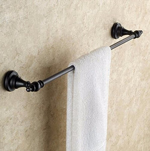 MBYW Portasciugamani Alto carico Portasciugamani da Bagno Portasciugamani Antico Europeo portasciugamani in Rame Nero portasciugamani portasciugamani Singolo, Rame, Foratura 60 cm