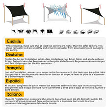 LIAOYI Tenda a Vela Rettangolo Vela ombreggiante Impermeabile Tenda a Vela Parasole Protezione UV per Terrazza Campeggio Giardino Esterno(3 x 4 m, bianco latte)