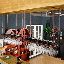 Wine Rack, Wine Rack a soffitto attaccatura del supporto di bottiglia del vino Porta bicchiere vino rosso Upside Holder Giù calice Coppa gancio Mensola for Kitchen decorazione della barra Rack, 60cm (