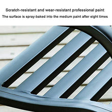 Panchina da giardino poltrona lounge, panchina da giardino in metallo a 3 posti sedile in ferro battuto con schienale e bracciolo, sedia per mobili da giardino terrazza esterna (con cuscino)