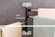 MRDAER Portasciugamani, portasciugamani in Acciaio Inossidabile, portasciugamani Girevole, portasciugamani a Parete, Supporto con Barre girevoli, per Cucina, Bagno, Toilette (Dimensioni: 3 Bracci)