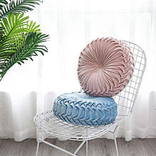 Cuscino decorativo per casa, 38 cm, rotondo, a forma di zucca, in velluto, realizzato a mano, per pavimento, sedia a forma di zucca, per casa, divano, letto, decorazione auto (beige)