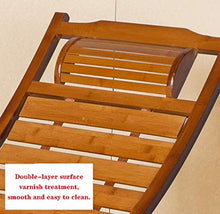 XLYYHZ Sedie a Sdraio per Patio Sedia a Dondolo Reclinabile in bambù Regolabile Sedia a Sdraio Pieghevole Reclinabile Balcone Reclinabile Terrazza per Esterni Balcone Sedia da Giardino