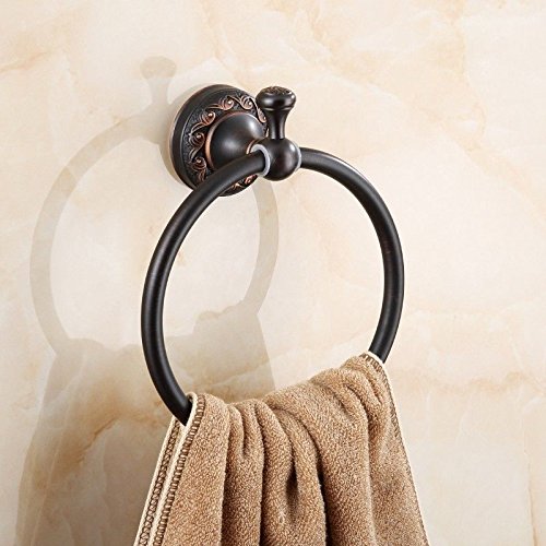 MBYW Portasciugamani Moderno Minimalista Portasciugamani Elegante per Il Bagno di Moda Ciondolo portasciugamani Creativo in Rame Nero Anticato con appendi Abiti da Bagno