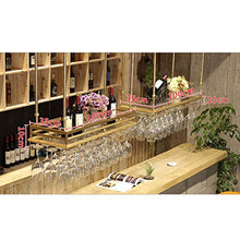 Portabicchieri da Vino Portabottiglie da Vino a Soffitto Rovesciato Portabottiglie per Uso Domestico in Metallo Artistico in Ferro per Cucina Bar Ristorante,Black Single Layer