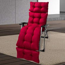 Beenle-Icey Cuscino Imbottito Per Sedia A Sdraio, Spiaggine E Poltrone, Cuscini Lettini Prendisole, Ricambio Per Chaise Longue E Sedie Da Giardino, Esterni, Veranda, 180 * 55 * 10CM (Vino rosso)