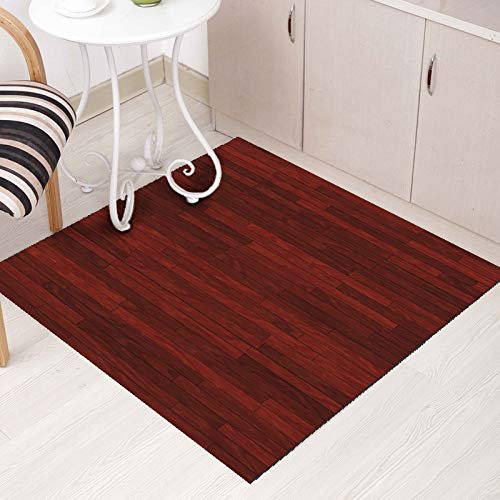 LZYMLG Tappetini di Benvenuto zerbino Cucina Stampata tappeti da Bagno casa Tappeto per Soggiorno Antiscivolo tapete Tappeto venatura del Legno 07 50 cm * 160 cm