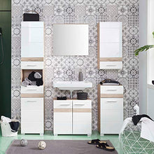 trendteam smart living Mobili, Legno, Marrone (Sanremo Chiaro)/Bianco, 60 x 56 x 34 cm