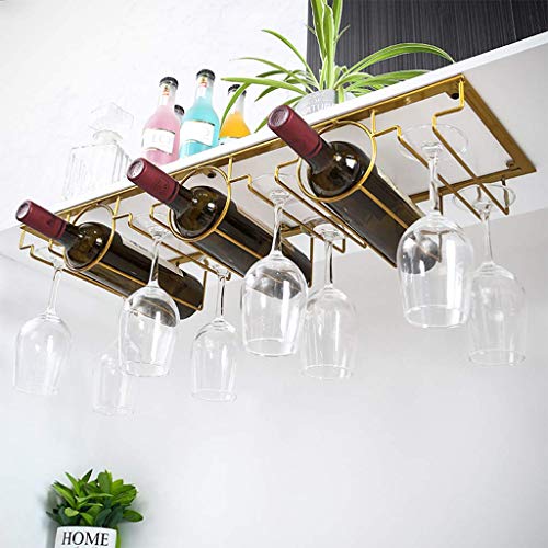 HLL Wine Rack, Organizzare cremagliera di vetro di vino da cucina, sotto il Governo del vino Rack, Calici rack con montaggio a parete, a sospensione in vetro Vino supporto del ferro, per la cucina de
