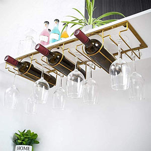 HLL Wine Rack, Organizzare cremagliera di vetro di vino da cucina, sotto il Governo del vino Rack, Calici rack con montaggio a parete, a sospensione in vetro Vino supporto del ferro, per la cucina de