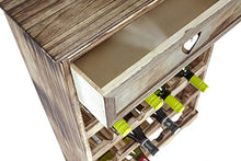 ts-ideen Cantinetta Portabottiglie in Legno Effetto Consumato per 16 Bottiglie Completa di cassetto Porta Accessori