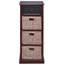 L.w.s Mobili per camera da letto Codice comodino 4 livelli in legno comodino in legno w / 1 cassetto e 3 cestelli da camera da letto mobili da camera da letto di alta qualità scatola di immagazzinaggi
