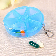 HEALLILY Portapillole settimanale Porta pastiglie Tascabile Contenitore Pillole Dispenser Pillole settimanale da Viaggio Portatile (Blu)