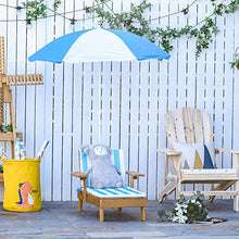 giordano shop Lettino Prendisole per Bambini 90x59x53 cm con Ombrellone Azzurro e Bianco