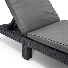 Allibert Daytona SL Lettino Prendisole, Grafite/Grigio Freddo (Imbottitura in Policotone), 195 x 65 x 22 cm