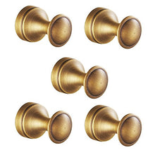 Weare Home Antico in ottone da parete Lunedì Retro Deko Bronzo di da bagno di asciugamano gancio cappotto di cappelli kleder gancio, Ottone, retro Bronze, 5 pezzi