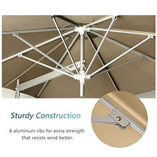 Ombrellone da Giardino Esterno Spiaggia Terrazzo Ombrellone da parete con ombrelloni e palo in metallo - Ombrellone da giardino per esterni, balcone, inclinabile ( Color : Brown , Size : 2.2m(7.2ft) )
